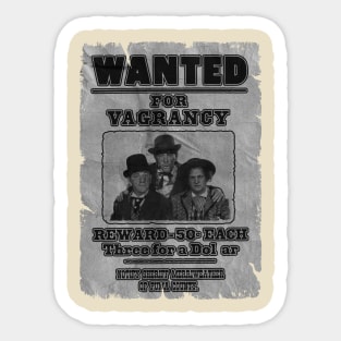 VINTAGE -  WANTED The Three Stooges Sticker